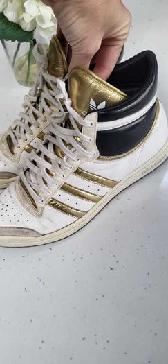 ADIDAS Unisex Sleek Series High Top Trainers Sz 7UK (Fit 6.5-7UK)