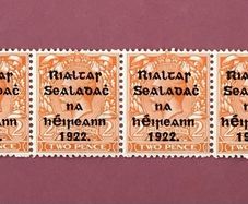 Ireland Thom Overprint Feb 1922 2d Orange variety R over S and R over Se