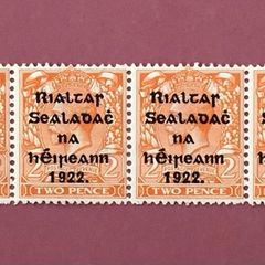Ireland Thom Overprint Feb 1922 2d Orange variety R over S and R over Se