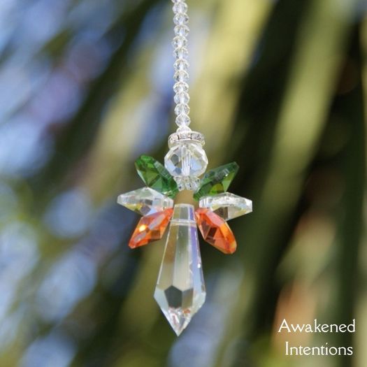 Suncatchers, Crystal, Gemstone, Birthstone, Guardian Angel Sun Catchers