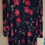 Navy with Pink Flowers 3/4 Sleeve Dress Image 2