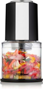 Mini Food Chopper Small Food Processor  Electric Dicer Suitable for Baby Food, Onion and Other Vegetables - 600ml Blender Bowl and Quad Durable Stainless-Steel Blades  300W - Black