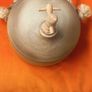 Antique French vinegar bottle beautiful  original conditioner stoneware Image 6