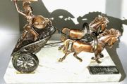 Achilleas copper chariot on marble base