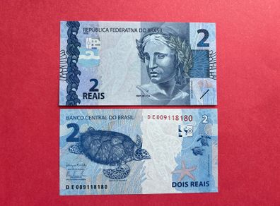 Brazil. 2 Reals. 2010 Pick 252a. ( Uncirculated )