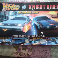 Scalextric 1980s TV Back to the Future vs Knight Rider Race Set New, Rare ......PRICE DROP....