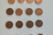 16 x 2p 2 pence piece Ireland Full Mint date set 1971 - 2000