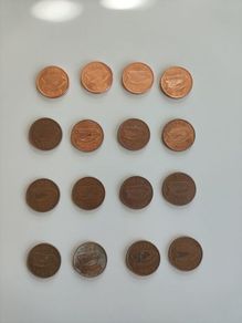 16 x 2p 2 pence piece Ireland Full Mint date set 1971 - 2000