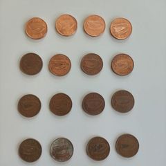 16 x 2p 2 pence piece Ireland Full Mint date set 1971 - 2000