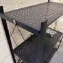 3 Tier Black Metal Shelf Unit-Pop up- Brand New - Pop Up - With Wheels - No Tools Image 2