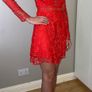 LIMITED EDITION red lace dress in size 8 Image 5
