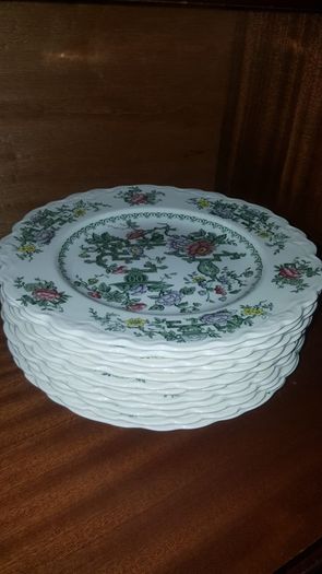 Vintage Crown Ducal Chinese Garden Dinner Set