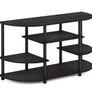 Simple Design Corner Entertainment Center, TV Console for TV up to 46 Inch, for Living Room, Bedroom, Espresso Image 4