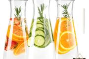 Brand New Glass Carafe Set of 3.