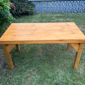 Rustic Farmhouse-Style Handmade Garden Table