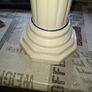 Beautiful Glazed Ceramic Pedestal or Jardiniere Stand, the square waisted top with moulded corner scrolls above a fluted column, Image 3