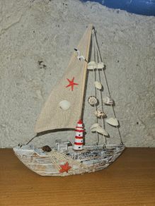 Nautical Decorative Sailboat Ornament
