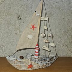 Nautical Decorative Sailboat Ornament