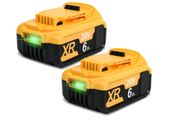 BRAND NEW 2 PACK 6000mAh 18V/20V for Dewalt Power Tool Battery