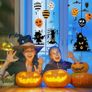 Window Stickers,moinkerin 123 Pieces Halloween Window Clings 8 Sheets Bat Spider Ghost Image 4