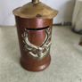 Vintage Art Style Copper and Brass Hand Made Money Box . Image 2