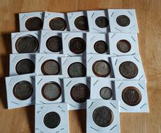 Silver coins and jewellry