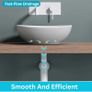 Bathrooms Cloakroom Ceramic Basin 410 / 330 /140mm  En Suite Countertop Vessel Sink  Compact Oval Wash Basin  Gloss White Image 3