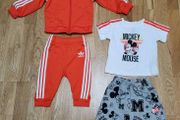 Adidas Tracksuit orange + Adidas Disney Shirt &amp; Short set - Age 6 to 9 months
