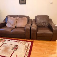Willbe gone today, Need gone urgent Brown Leather Sofa + Armchair