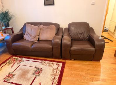 Willbe gone today, Need gone urgent Brown Leather Sofa + Armchair