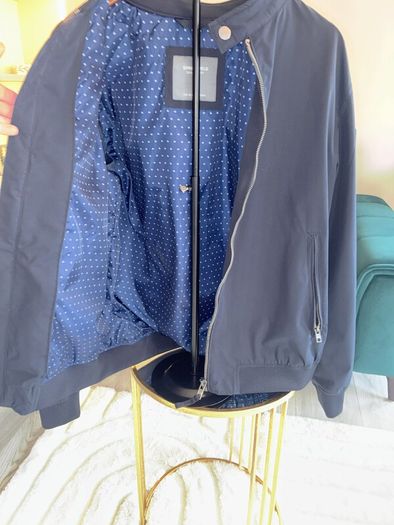 Mens navy smart-casual bomber jacket by Springfield