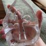 Vintage Orrefors Sweden Cross sculpture in crystal glass. Original sticker Image 3