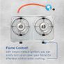 Camping Cook CV Gas Stove, 2-Burner, Camping Stove, Operation with Gas Cartridge, Portable Gas Stove with 3600 W, Cartridge Stove with 2 Infinitely Adjustable Hotplates Image 4