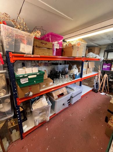 Workshop Fit-Out - Blue Racking & 3 Worktables