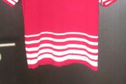 red and white striped knitted style top size 10/small
