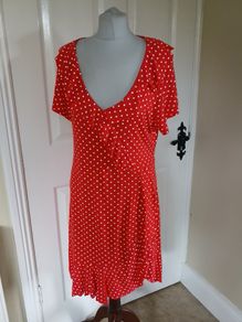 polkadot boohoo dress