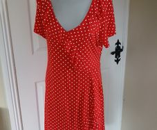 polkadot boohoo dress