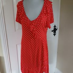 polkadot boohoo dress