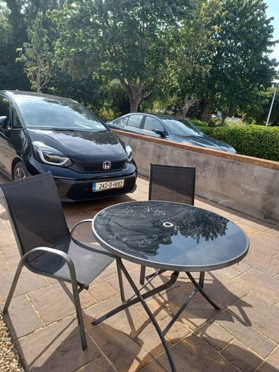 Garden foldable table and two chairs