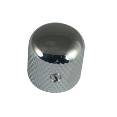 Metal Dome Knob for 1/4" Solid Shaft Pots (Chrome)