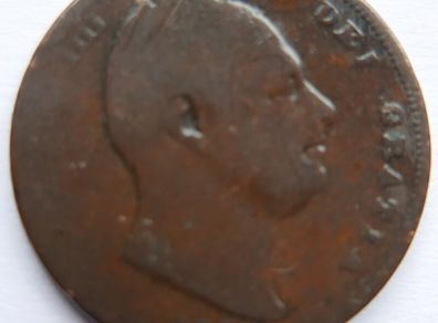 King William IIII Farthing Coin 1836