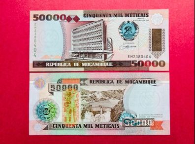 Mozambique  50,000 Meticais  1993  ( Uncirculaated )