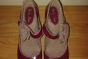 Ruby Shoos Sz 7 Minelli Wine Mary Janes