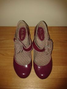 Ruby Shoos Sz 7 Minelli Wine Mary Janes