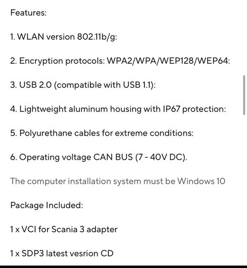 2024 SDP3 2.54 v2.53 VCI3 SCAN Trucks Heavy Duty Diagnostics OBDII Scanner for Scania VCi3 With Activator WIN 10 Unlimited