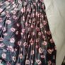 floral pleated midi skirt satin look elegant style Image 3