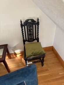 Antique Victorian Jacobean carved oak chair