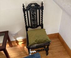 Antique Victorian Jacobean carved oak chair