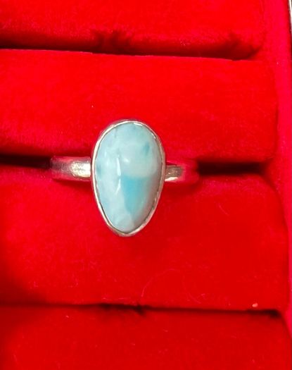 Vintage Sterling silver Larimar ring N