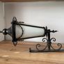 French wrought iron milk shade Paris light Image 7